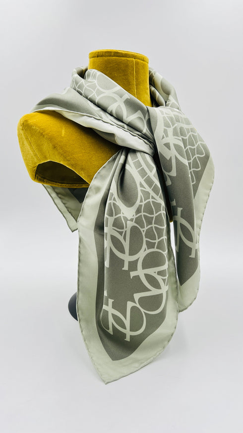 Foulard seta foglie geometriche