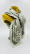 Foulard seta foglie geometriche