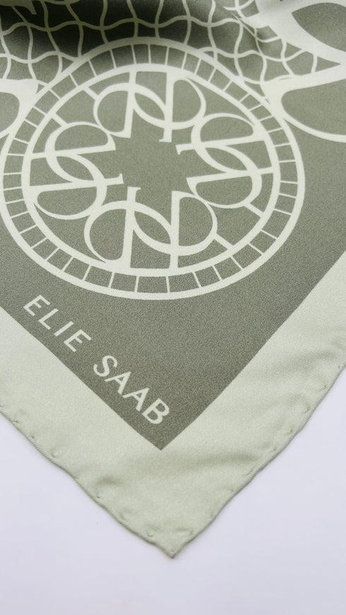 Foulard seta foglie geometriche