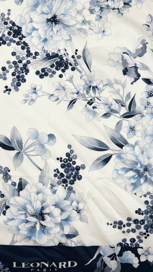 Foulard fiori fragole seta