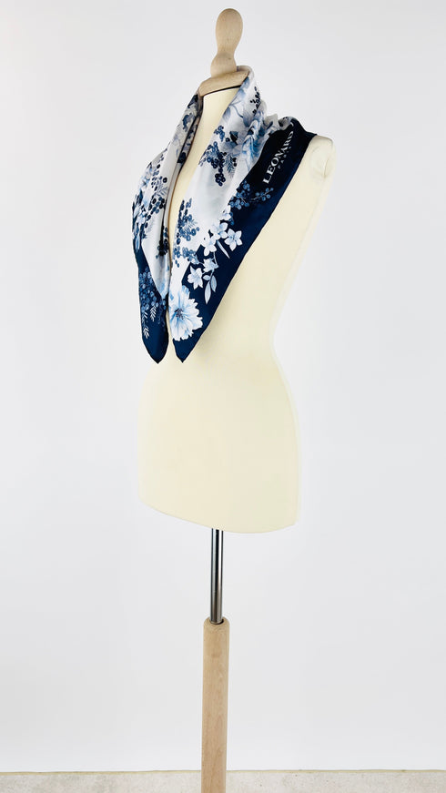 Foulard fiori fragole seta