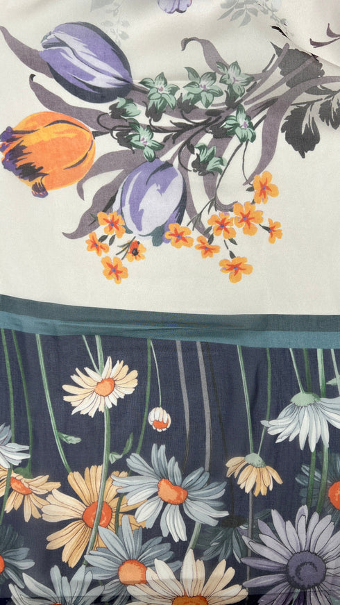 Sciarpa seta margherite