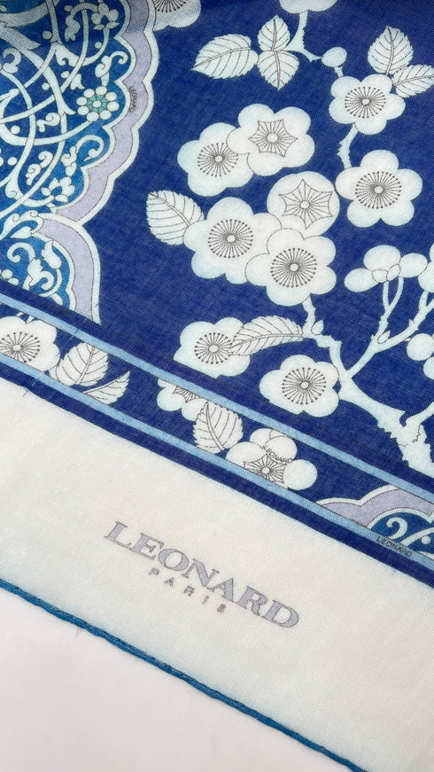 Stola fiori cashmere-seta