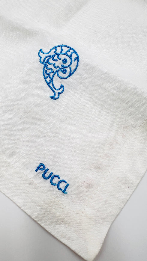 Fazzoletto in cotone ricamato