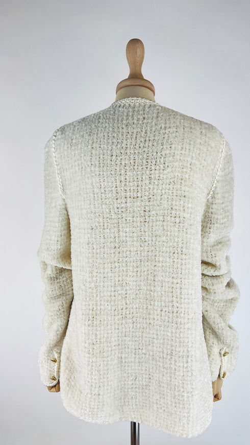 Giacca bianca in ciniglia