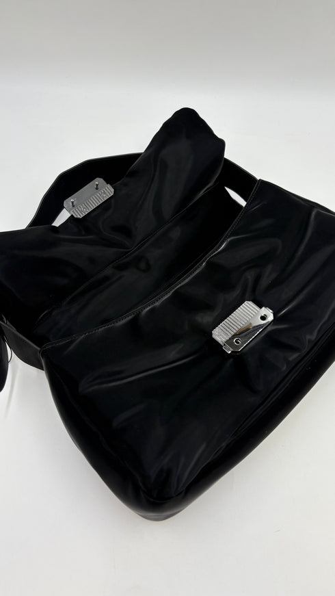 Borsa in tessuto lucido
