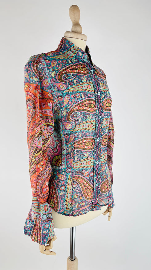 Camicia paisley in seta