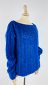 Maglione traforato blu