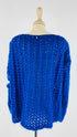 Maglione traforato blu