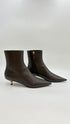 Stivaletti con tacco basso oro N°40
