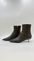 Stivaletti con tacco basso oro N°40