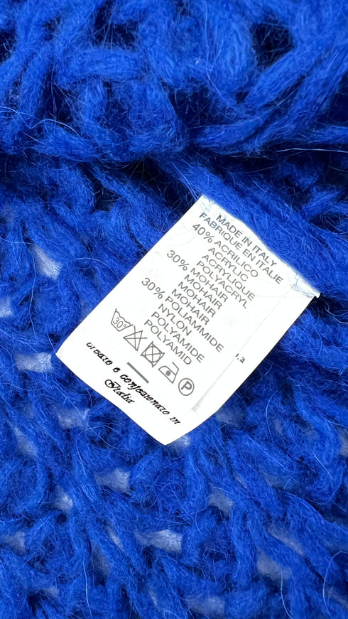 Maglione traforato blu