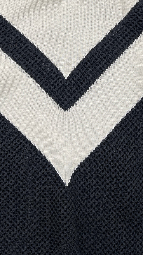 Maglia seta-cotone traforato