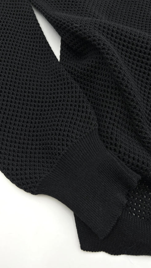 Maglia seta-cotone traforato