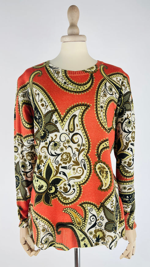 Maglia paisley in lana