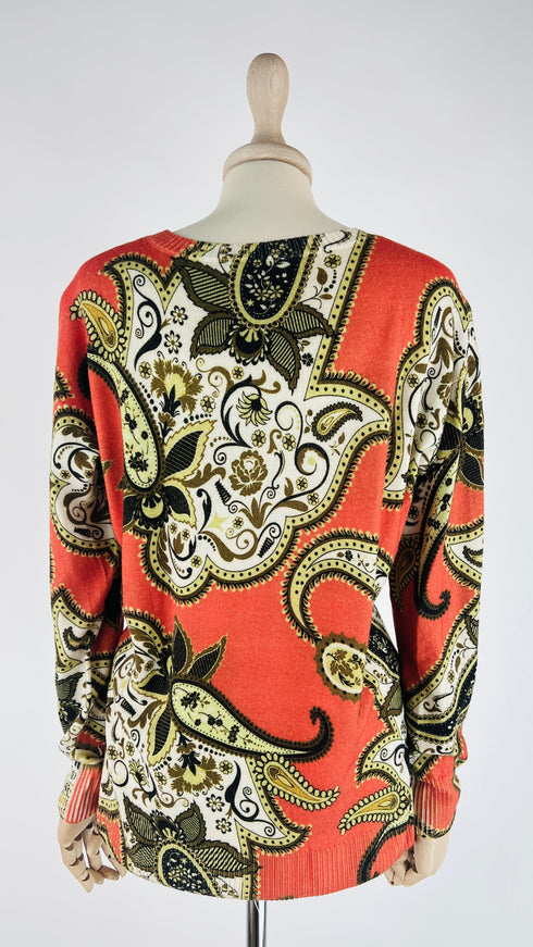 Maglia paisley in lana
