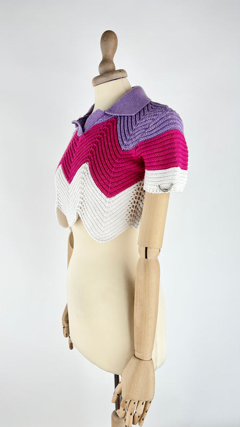 Polo cropped zig-zag