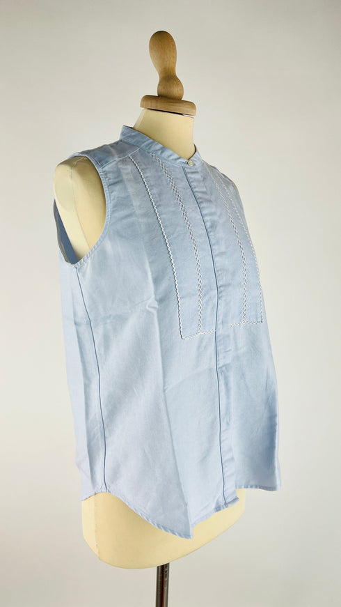 Camicia smanicata in cotone