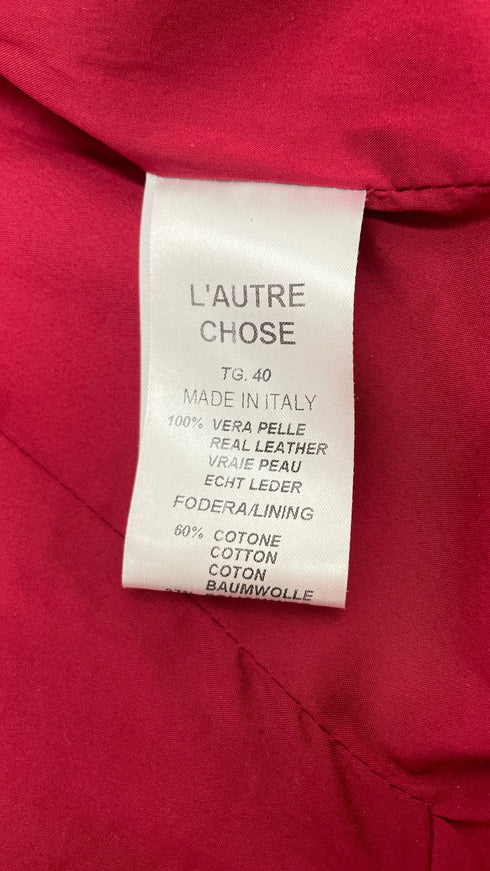 Blazer in suede rosso