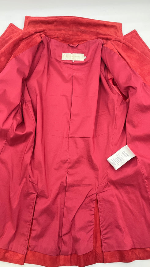 Blazer in suede rosso