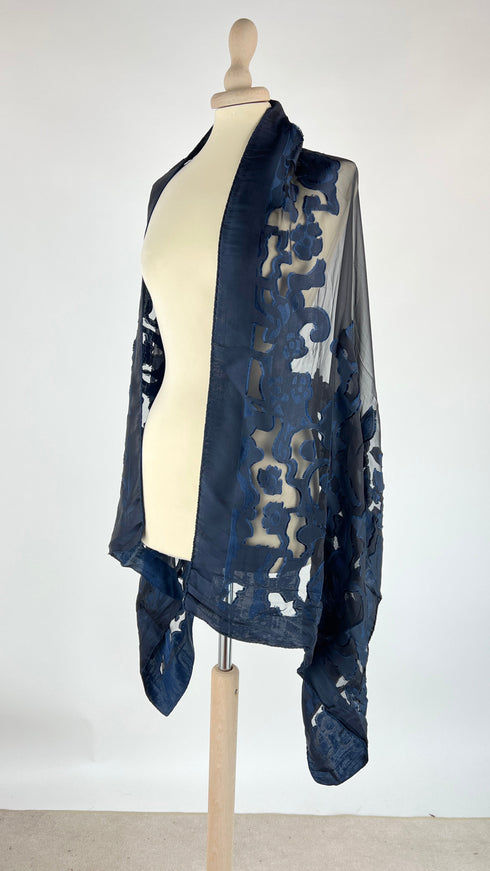 Stola floreale devoré