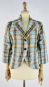 Blazer tartan in lino