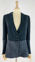Blazer nero doppio tessuto
