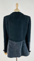 Blazer nero doppio tessuto