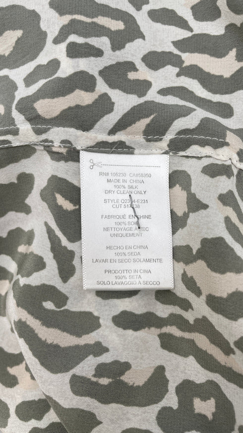 Camicia animalier in seta