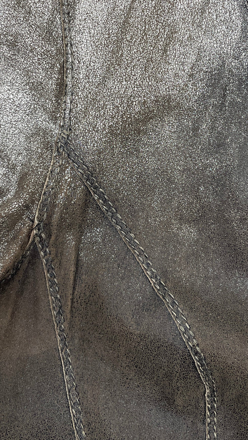 Blazer in pelle metalizzata vintage