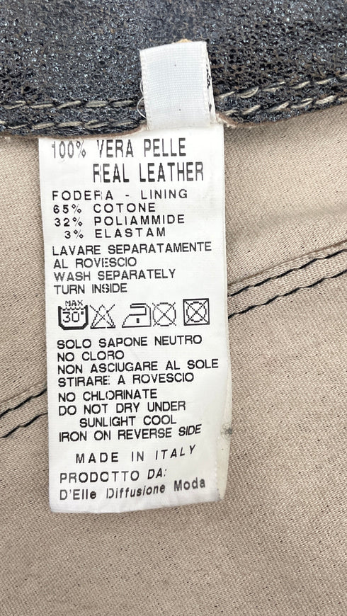 Blazer in pelle metalizzata vintage