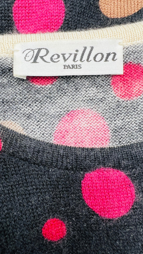 Gilet a pois cashmere-seta