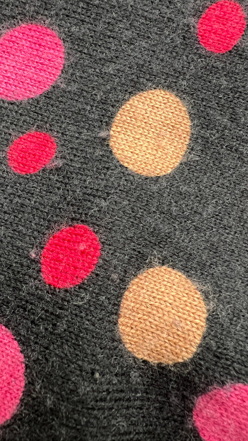 Gilet a pois cashmere-seta