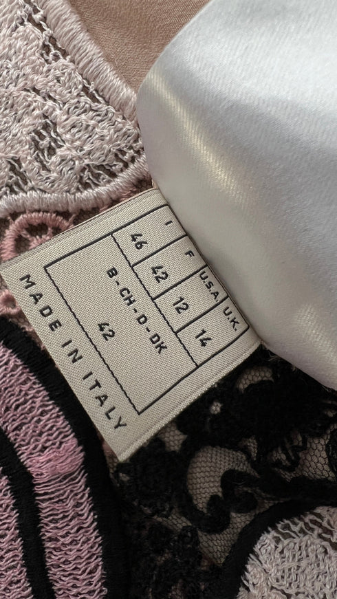 Abito corto in pizzo patchwork