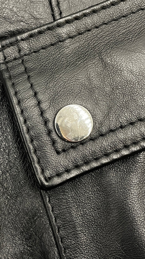 Giacca motococlista in pelle