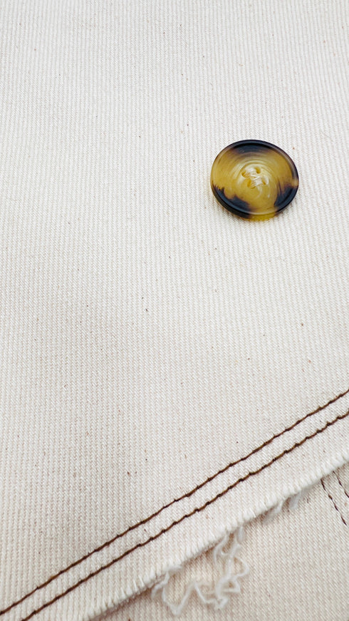 Blazer corto denim sfrangiato