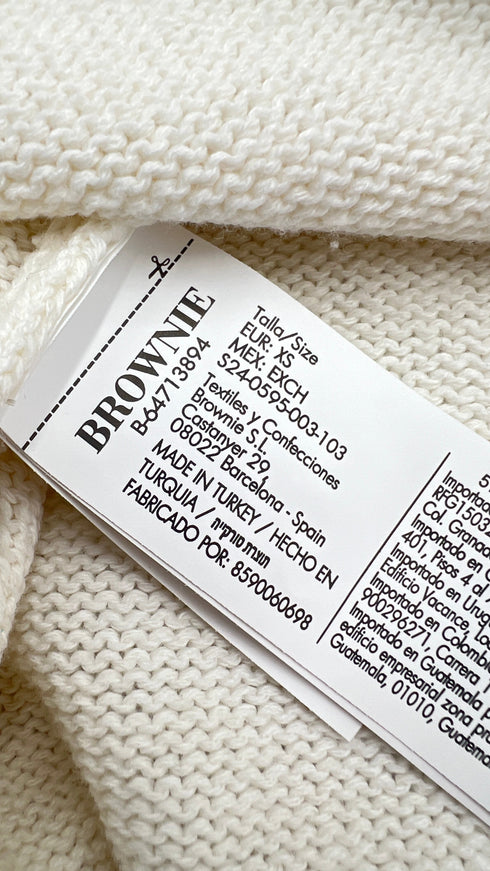 Cardigan girocollo bianco