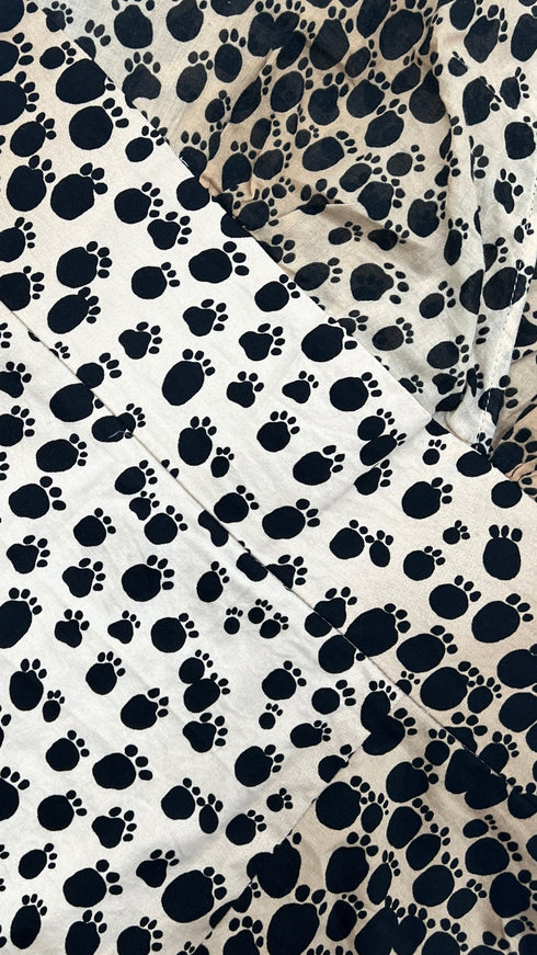 Abito mini stampa zampe