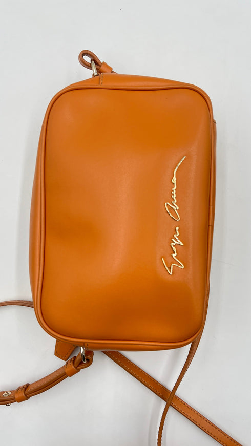 Tracolla pelle arancione