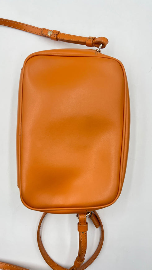 Tracolla pelle arancione