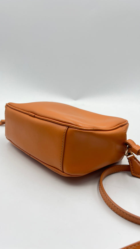 Tracolla pelle arancione