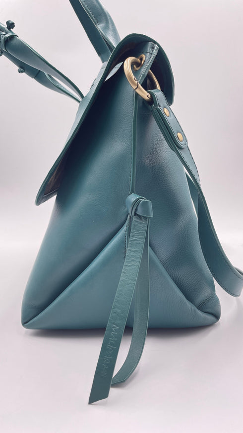 Borsa in pelle verde