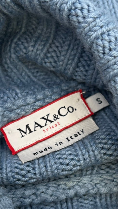 Maglione collo alto coste