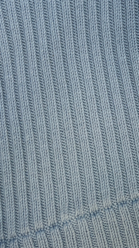 Maglione collo alto coste