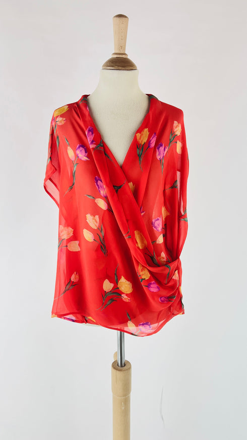 Top semitrasparente ad incrocio