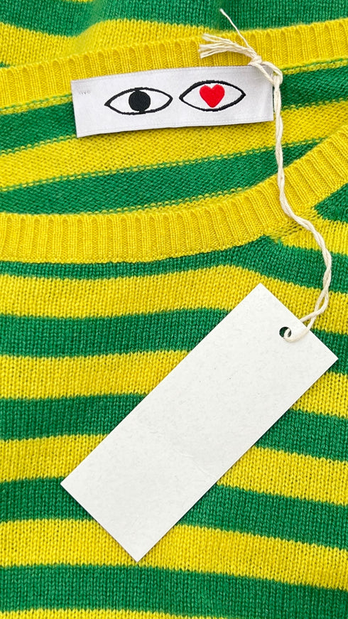 Maglia in cashmere a righe