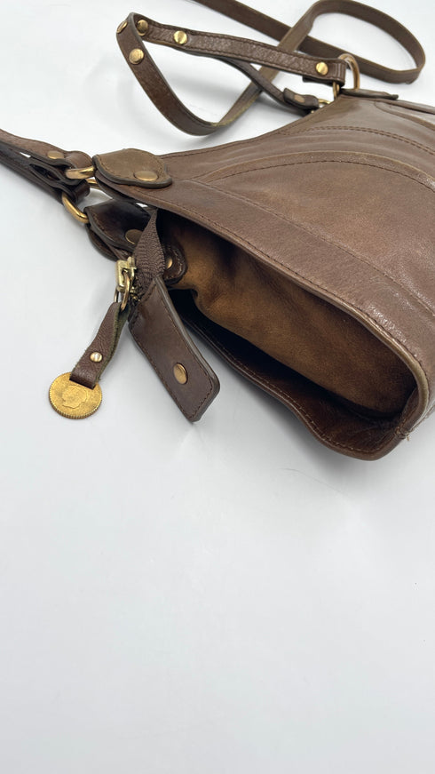 Borsa a tracolla marrone