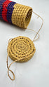 Borsa tubolare in raffia