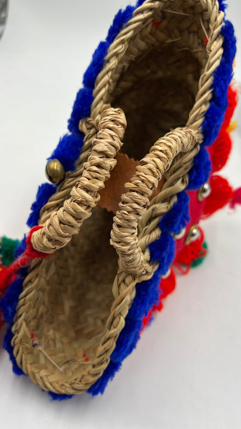 Borsa a mano con pompon
