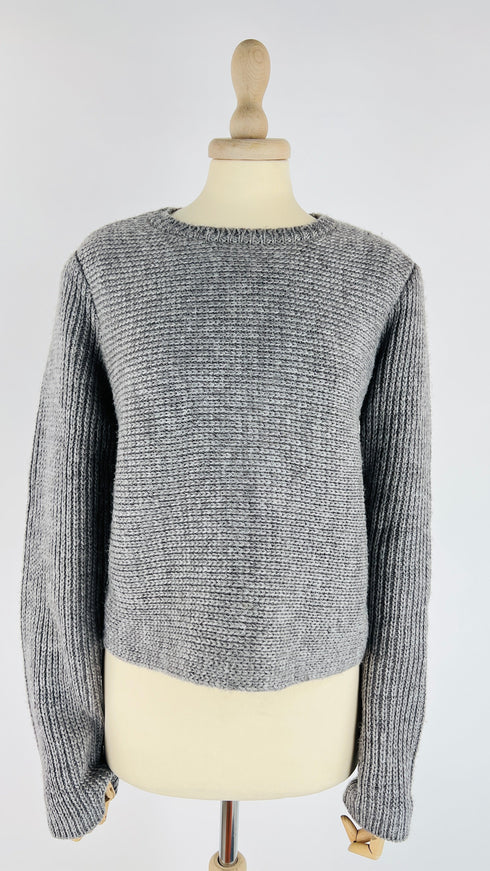 Maglione girocollo grigio
